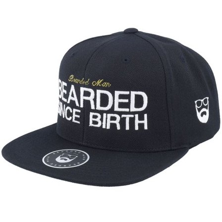Bearded Man - Svart snapback Keps - Since Birth Black Snapback @ Hatstore