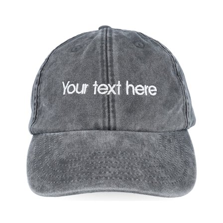 Beechfield - Black - unconstructed - Cap - Washed Black Dad Cap With Embroidery - Hatstore