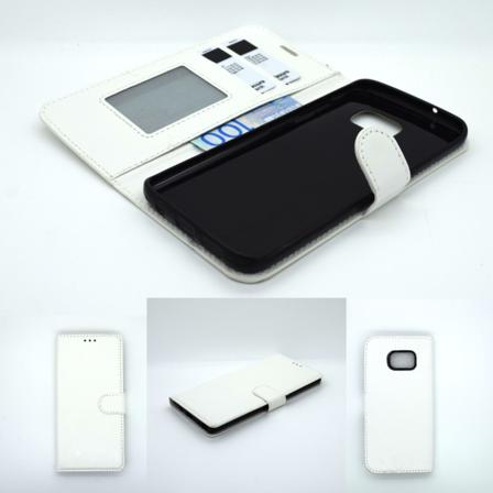 Galaxy S7 Edge Plånbok Fodral Skydd Sky Case Vit Vit