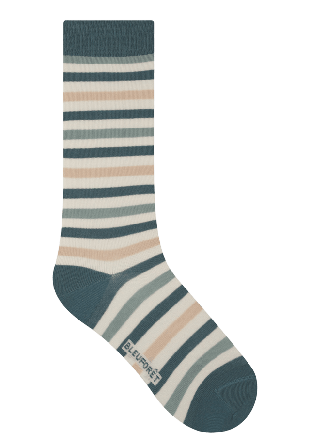 BleuForêt Socka, ränder Strumpor Herr Grön 39/42