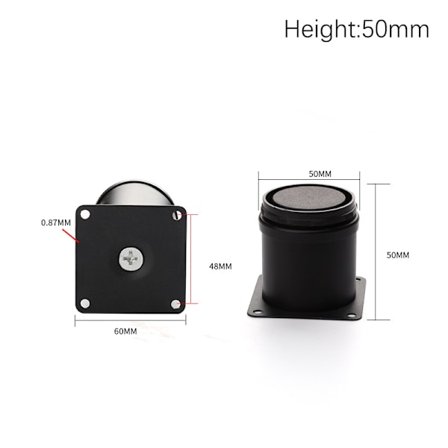 Justerbare, runde møbelben i rustfrit stål Skab Bord S