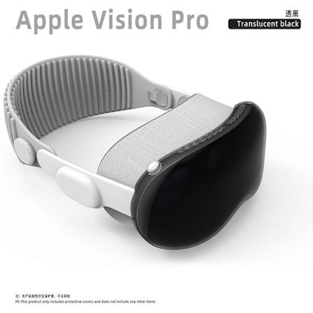 Gjennomsiktig deksel for Vision Pro, beskyttelsesdeksel for Vision Pro VR-hodesett, gjennomsiktig TPU-beskyttelse for Apple Vision Pro-støtfangere