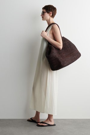 COS Women's Open-Side Sheer Tunic in Beige