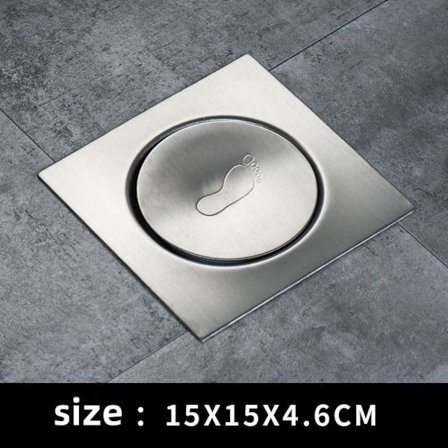 Press-Type gulvavløp Gulv montert sluk 15X15CM 15X15CM