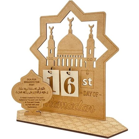 1 Stykke Tre Countdown til Eid DIY Ramadan Kalender 30 Dager