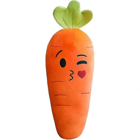 Gulrotpute i dunbomull med uttrykk, gulrotplysjleketøysdukke som gave til jenter B