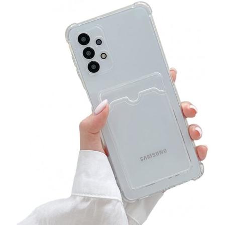 Stöttåligt Skal Med Kortfack Samsung A51 4g Transparent