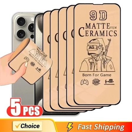 5 st Mjuk Matt Keramisk Film För iPhone 14 11 12 16 15 Pro Max 8 Plus Skärmskydd För IPhone 13 Mini XS MAX X XR Inte Glas