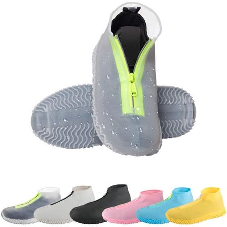 Vandtætte silikonesko-overtræk, sammenklappelige genanvendelige regnsko-overtræk