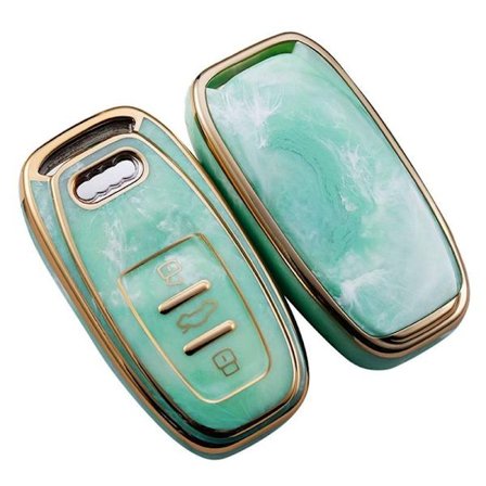 Skyddande skal för bilnyckel för Audi, rosa skal för kvinnor, present till Audi A1, A3, A4, A5, Horizon A7, A8, Q3, Q5, Q7, 2009-2015, 