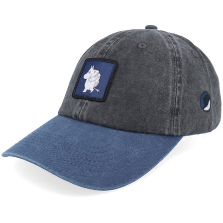 Moomin - Nero unconstructed Cappellino - Moomin Washed Black/Navy Dad Cap @ Hatstore