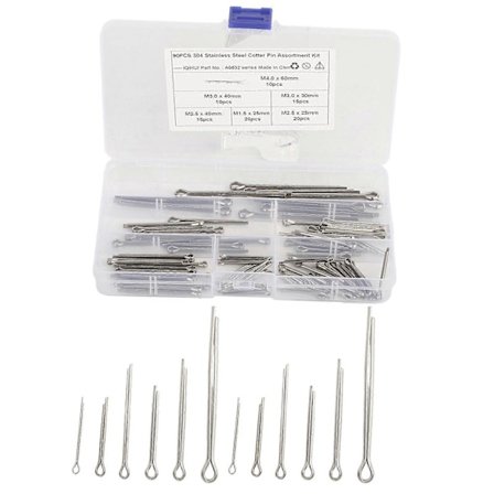 Saksesplinter i rustfrit stål, fastgørelsessæt, 6 størrelser M1.6x25 M2.5x25/40 M3.0x30/40 M4x60 til bil, lastbil, garage, værksted, reparation (FMY)