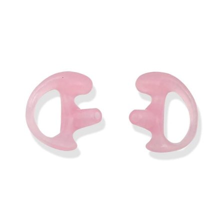 Utbytbara Silikonöronproppar Triangel Earpod med Lufttub Headset Rosa Storlek L Öronproppar Walkie Tal