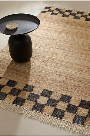 Jotex - Jutetæppe Bomuld/Jute Beige Ternet AUREA Køb Jutetæpper hos Jotex