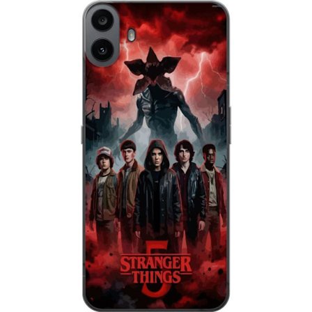 Yhteensopiva Puhelinkuori Nothing Nothing CMF Phone 1 Pimeä Stranger Things -inspiroima fantasiakuvaus salamalla, dramaattisella taivaalla ja intensi