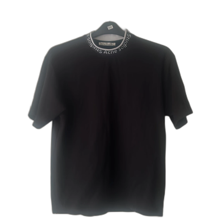 Svart t-shirt från Acne Studios med logga på kragen