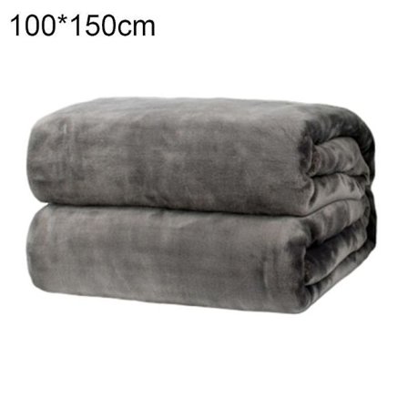 Polyester Mjuk Varm Enfärgad Filt Sovfilt Matta för Hem Sovrum Sängkläder