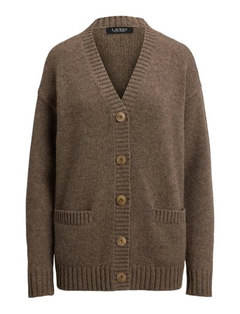 Lauren Ralph Lauren | Wool-Blend V-Neck Cardigan | L