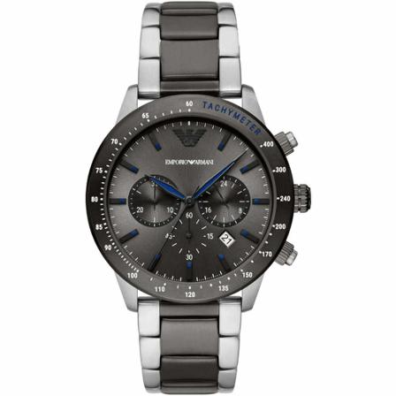 Emporio Armani Watch svart, Herr Klockor, Herr, Storlek: ONE SIZE