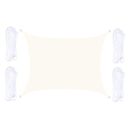 Solsejl 3 x 3 m -Hvidt