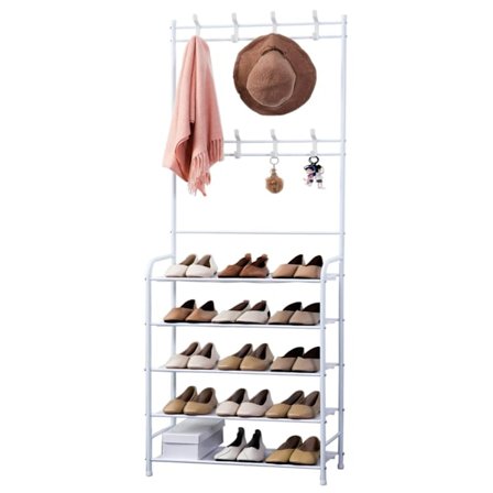 Herzbergin 4-kerroksinen sisääntulonaulakko ja eteisen säilytysteline - 60x170 cm