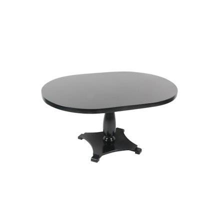 948 Soffbord pelare svart oval skiva