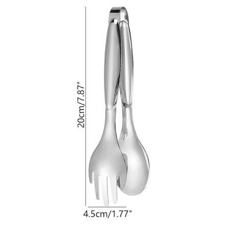 Rustfri ståltang Madlavningsværktøj Holdbar salattang Rund