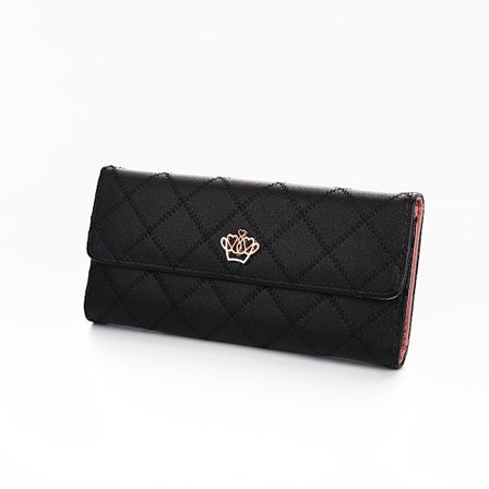 Naisten lompakko - Kolikkopussi - PU-nahkalompakko - Pitkä kolminkertainen taitos