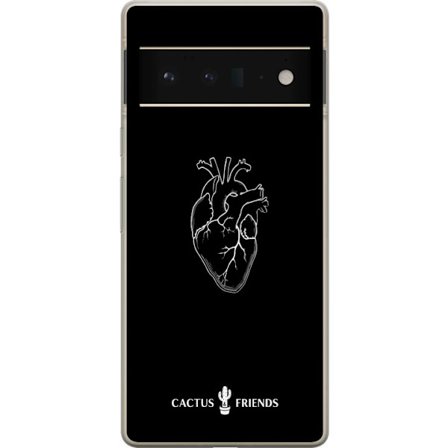 Kompatibelt Mobildeksel til Google Google Pixel 6 Pro Kaktus og Venner - Midnatt Anatomisk Hjerte