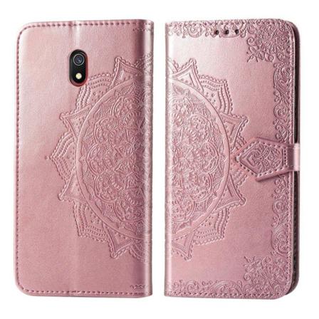 Mandala Xiaomi Redmi 8A etui - Rødguld Pink