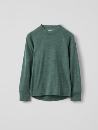 Polarn O. Pyret Långärmad tröja merinoull - 98|104 - barnkläder - green