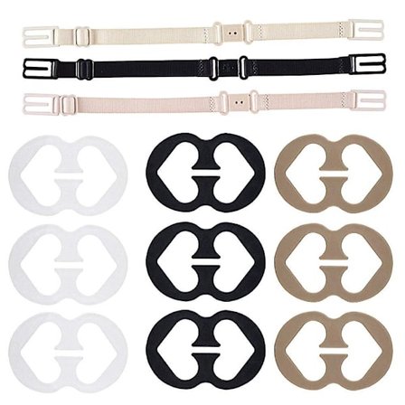 Halkfri elastisk justerbar BH-bandhållare med BH-klämmor