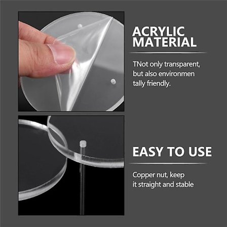 2 stk rund akryl Cupcake Stand-premium Cupcake Holder, Cupcake Display Stand Dessert Stand Bagværk