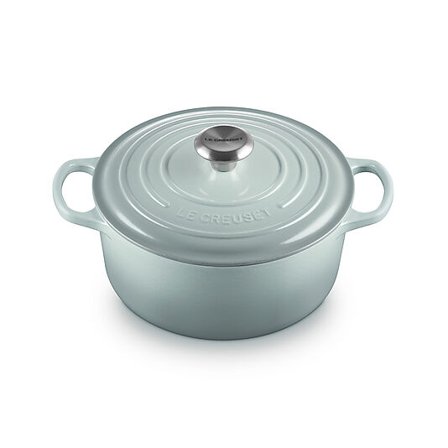 LE CREUSET Signature støpejern rund gryte 24cm Sea Salt