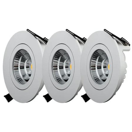 Designlight QB-301MW Downlight tilt, 3-pakning 2700 K, Belysning