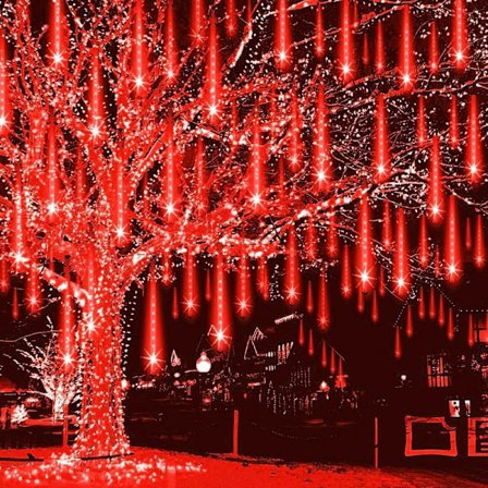 Julebelysning udendørs, Meteorregn Lamper Faldende Regn Lamper til Juletræ Halloween Dekoration Bryllupsfest