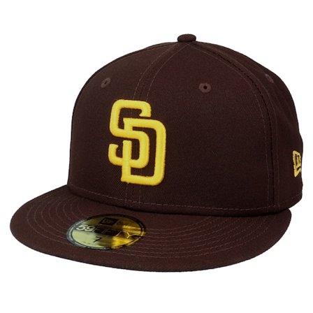 New Era - MLB - Brown - fitted - Cap - San Diego Padres Authentic On-Field 59Fifty Brown/Yellow Fitted - Hatstore