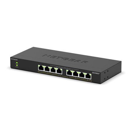 Switch PoE Gigabit - NETGEAR - GS308LP - 8 porte - 123W budget PoE - Ikke administreret