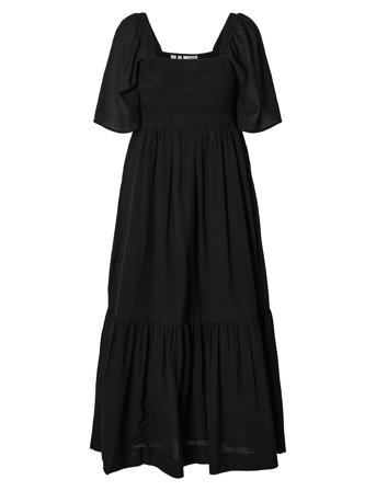Slfdora Ss Ankle Dress B Black Selected