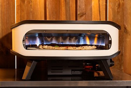 COZZE Pizzaovn Rotate 17" med roterbar pizzastein%2C LED-lys og dø
