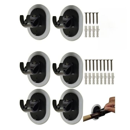 6 STK Gardinstangsbeslag, Gardinstænger Kroge til gardiner