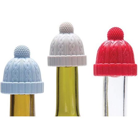 (3 Farger) Silikon Vin- eller Ølpropper, Brukes til Øl, Re,ZQKLA