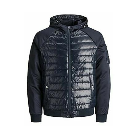 Jack & Jones, Raglan Hooded Down Jacket Blauw, Heren, Maat:M