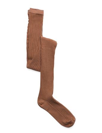 Cotton Rib Tights Socks & Tights Tights Brun Mp Denmark