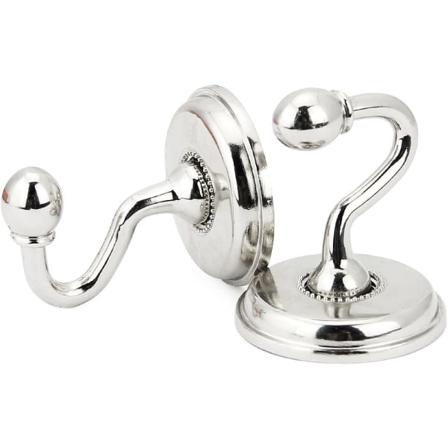 Ett Par Metallgardinkrokar Silver
