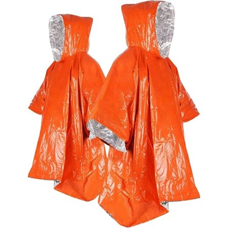 2 set - Nödöverdrag - 2*Orange regnrock