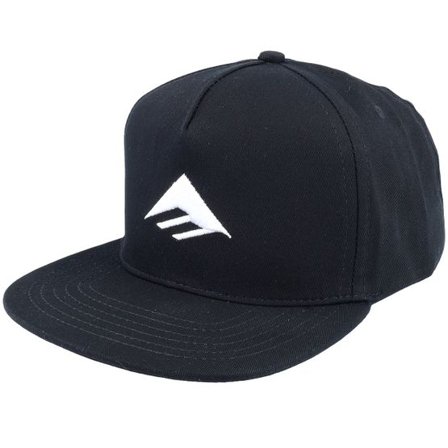 Emerica - Vit trucker Keps - Classic Black/White Snapback @ Hatstore