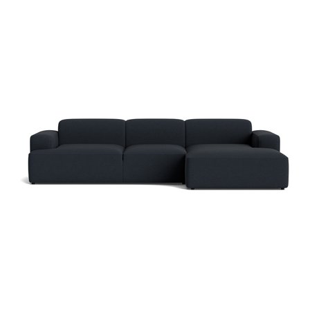 Madrid XL Chaiselong Sofa, Højrevendt - Loop Mørkeblå - Bred Chaiselong & Dybt Sæde - 317x101x75cm - Flyder Sofa, Chaiselong