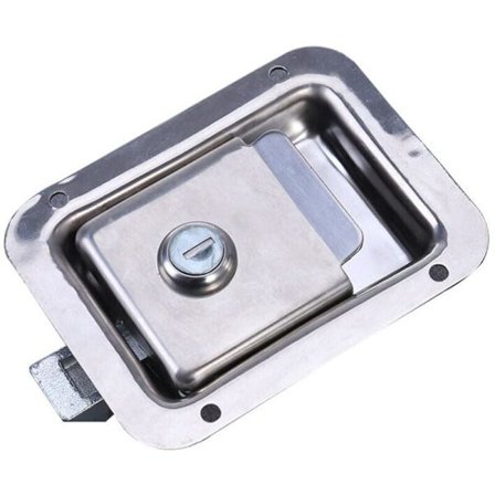 Dørhåndtag i rustfrit stål med plade, kompatibel med robust forsænket montering