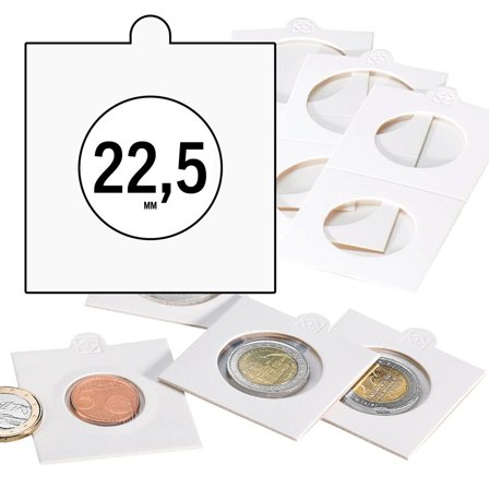 Leuchtturm MATRIX hvide mynthållare til mønt Ø 22,5 mm - 25 stk.